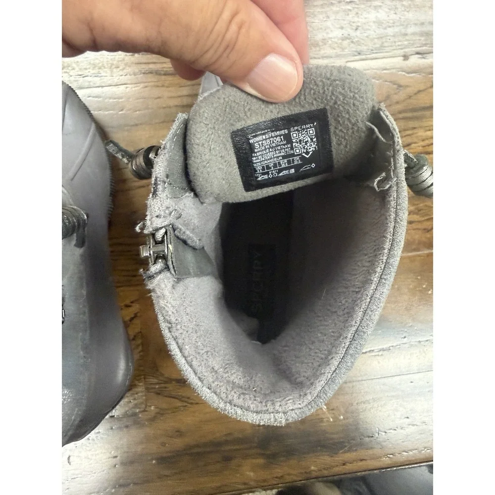 Sperry Duck Boots Gray Silver‎ Camo 5.5 STS87061 Saltwater